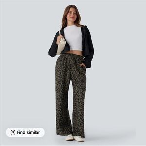 NWT Halara high waisted corduroy leopard pants